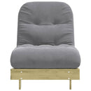 futon med madras 70x206x11 cm imprægneret fyrretræ