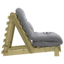 futon med madras 70x206x11 cm imprægneret fyrretræ