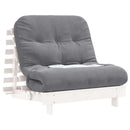 futon med madras 80x206x11 cm massivt fyrretræ