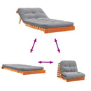 futon med madras 80x206x11 cm massivt fyrretræ