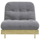 futon med madras 80x206x11 cm massivt fyrretræ