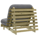 futon med madras 80x206x11 cm massivt fyrretræ