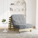 futon med madras 80x206x11 cm massivt fyrretræ