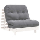 futon med madras 90x206x11 cm massivt fyrretræ