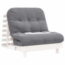 futon med madras 90x206x11 cm massivt fyrretræ