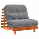 futon med madras 90x206x11 cm massivt fyrretræ