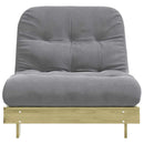 futon med madras 90x206x11 cm massivt fyrretræ