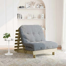futon med madras 90x206x11 cm massivt fyrretræ