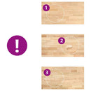 køkkenbordplade 120x63,5x2,7 cm massivt egetræ rektangulær