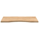 bordplade ubehandlet 80x50x2,5 cm massivt egetræ rektangulær