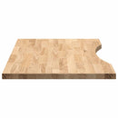 bordplade ubehandlet 80x50x2,5 cm massivt egetræ rektangulær