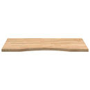 bordplade ubehandlet 80x60x2,5 cm massivt egetræ rektangulær
