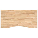 bordplade ubehandlet 100x60x2,5 cm massivt egetræ rektangulær