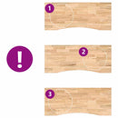 bordplade ubehandlet 120x60x2,5 cm massivt egetræ rektangulær