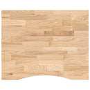 bordplade ubehandlet 100x80x2,5 cm massivt egetræ rektangulær