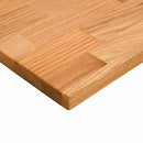 bordplade 80x50x2,5 cm massivt egetræ rektangulær lysebrun