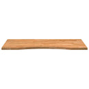 bordplade 100x50x2,5 cm massivt egetræ rektangulær lysebrun