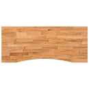 bordplade 120x50x2,5 cm massivt egetræ rektangulær lysebrun