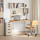 bordplade 120x50x2,5 cm massivt egetræ rektangulær lysebrun