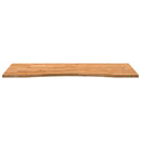 bordplade 120x50x2,5 cm massivt egetræ rektangulær lysebrun