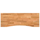 bordplade 140x50x2,5 cm massivt egetræ rektangulær lysebrun