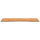 bordplade 140x50x2,5 cm massivt egetræ rektangulær lysebrun
