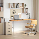 bordplade 160x50x2,5 cm massivt egetræ rektangulær lysebrun