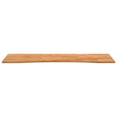 bordplade 160x50x2,5 cm massivt egetræ rektangulær lysebrun