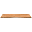 bordplade 100x60x2,5 cm massivt egetræ rektangulær lysebrun