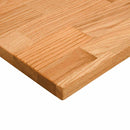 bordplade 100x60x2,5 cm massivt egetræ rektangulær lysebrun