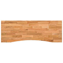 bordplade 140x60x2,5 cm massivt egetræ rektangulær lysebrun