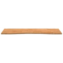 bordplade 140x60x2,5 cm massivt egetræ rektangulær lysebrun