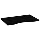 bordplade 80x50x2,5 cm massivt egetræ rektangulær mørkebrun