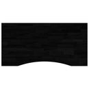 bordplade 100x50x2,5 cm massivt egetræ rektangulær mørkebrun