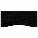 bordplade 120x50x2,5 cm massivt egetræ rektangulær mørkebrun