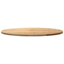 bordplade 80x40x2 cm massivt egetræ oval