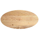 bordplade 120x60x2 cm massivt egetræ oval
