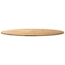 bordplade 140x60x2 cm massivt egetræ oval
