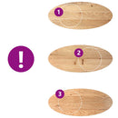 bordplade 140x60x2 cm massivt egetræ oval