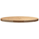 bordplade 80x40x4 cm massivt egetræ oval