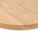 bordplade 80x40x4 cm massivt egetræ oval