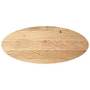 bordplade 140x60x4 cm massivt egetræ oval