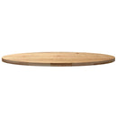 bordplade 140x60x4 cm massivt egetræ oval