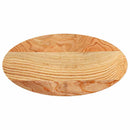 bordplade 80x40x2 cm massivt egetræ oval lysebrun