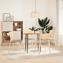 bordplade 80x40x2 cm massivt egetræ oval lysebrun