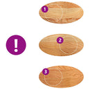 bordplade 80x40x2 cm massivt egetræ oval lysebrun
