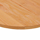 bordplade 100x50x2 cm massivt egetræ oval lysebrun