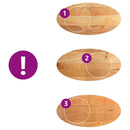 bordplade 120x60x2 cm massivt egetræ oval lysebrun