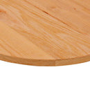 bordplade 140x60x2 cm massivt egetræ oval lysebrun