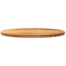 bordplade 100x50x4 cm massivt egetræ oval lysebrun